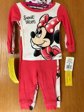 Minnie Mouse 4-Piece Baby Pajama Set - Size 12M. 100% Cotton